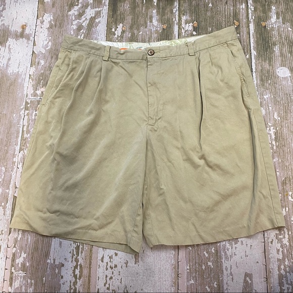 Tommy Bahama Silk Cotton Pleated Shorts 